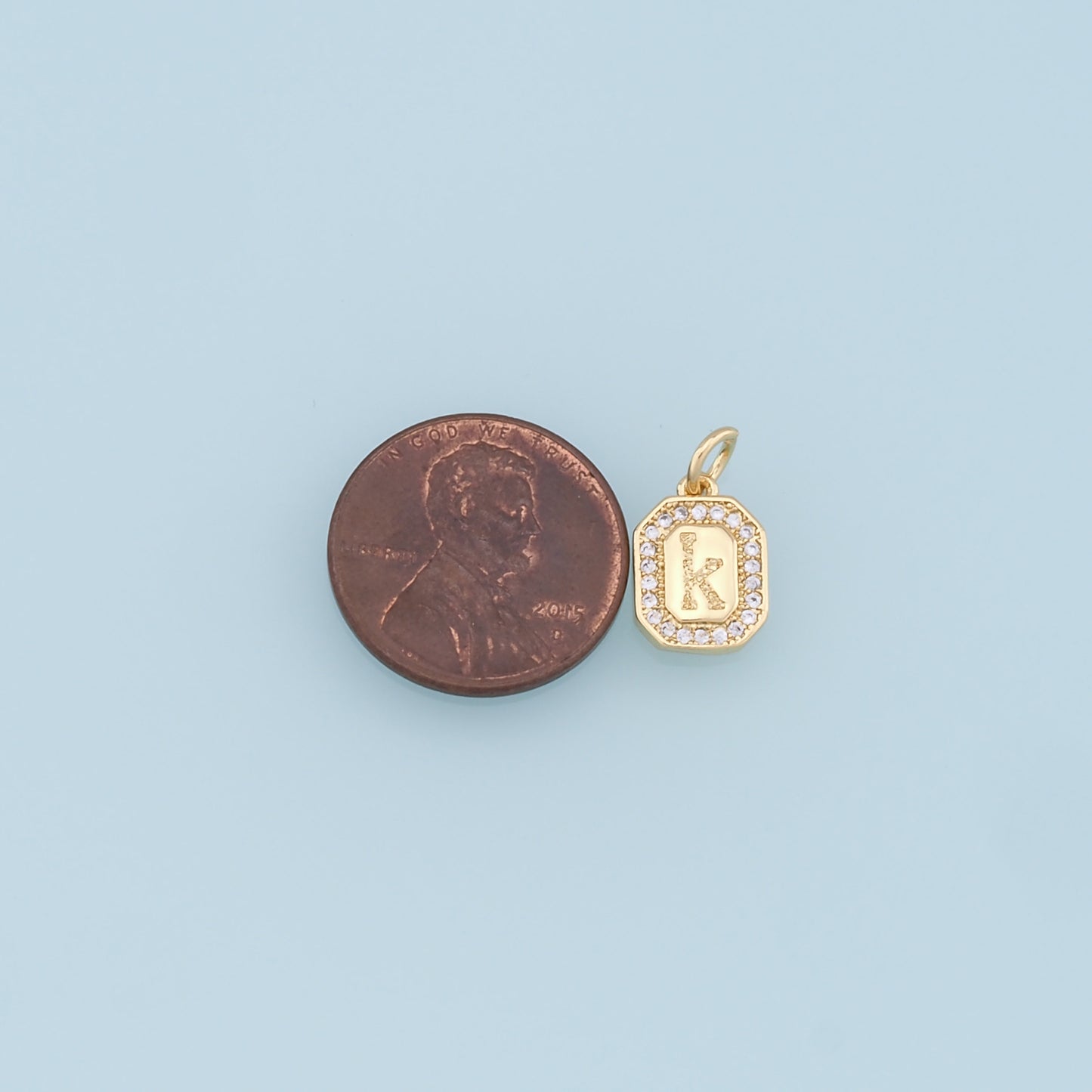 Gold letter Charms,18K Gold Filled CZ letter Pendant,initial Charm Bracelet Necklace for DIY Jewelry Making Supply