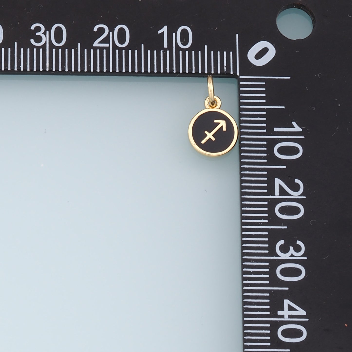 18K Gold Filled Enamel Zodiac Constellation Charms,Zodiac Symbol,Black Horoscope Charm,Gold Astrological Zodiac Sign Minimalist Jewelry