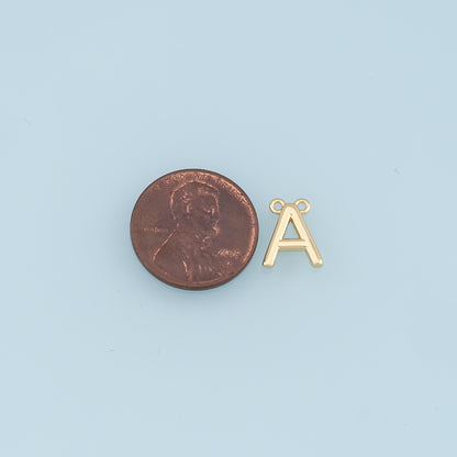 Gold letter Charms,18K Gold Filled letter Pendant,initial Charm Bracelet Necklace for DIY Jewelry Making Supply