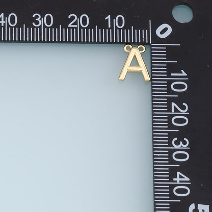 Gold letter Charms,18K Gold Filled letter Pendant,initial Charm Bracelet Necklace for DIY Jewelry Making Supply