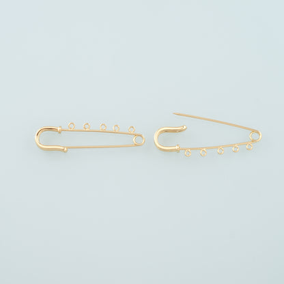 Gold Connector Charm,18K Gold Filled Paper Clip Pendant,Dainty Paper Clip Charm Bracelet Necklace for DIY Jewelry Making Supply