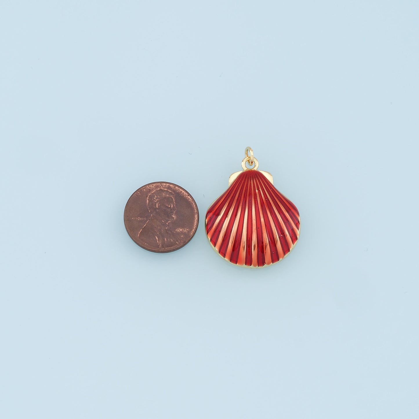 Gold Shell Charms,18K Gold Filled Conch Shell Pendant,Conch Shell Charm Bracelet Necklace for DIY Jewelry Making Supply