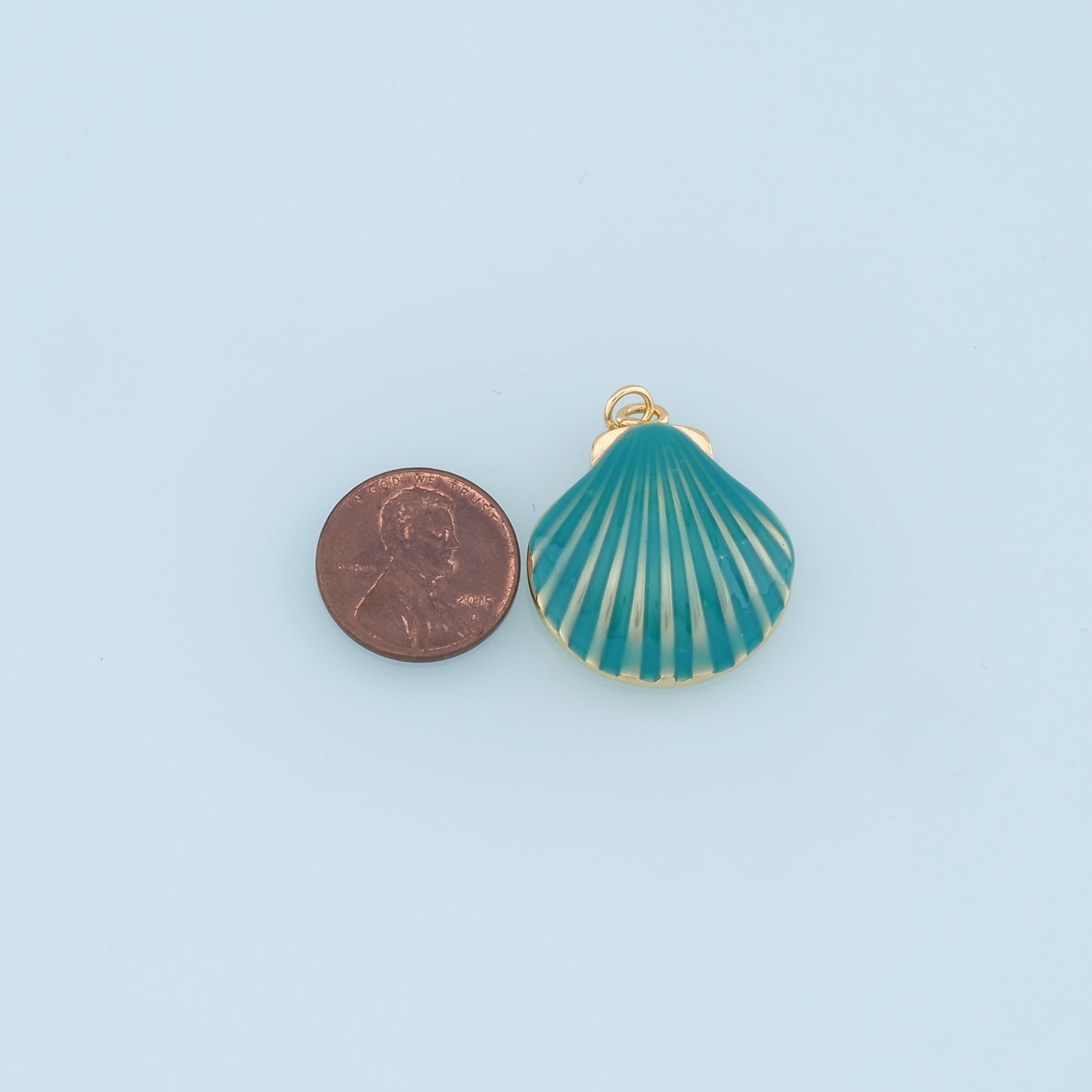 Gold Shell Charms,18K Gold Filled Conch Shell Pendant,Conch Shell Charm Bracelet Necklace for DIY Jewelry Making Supply
