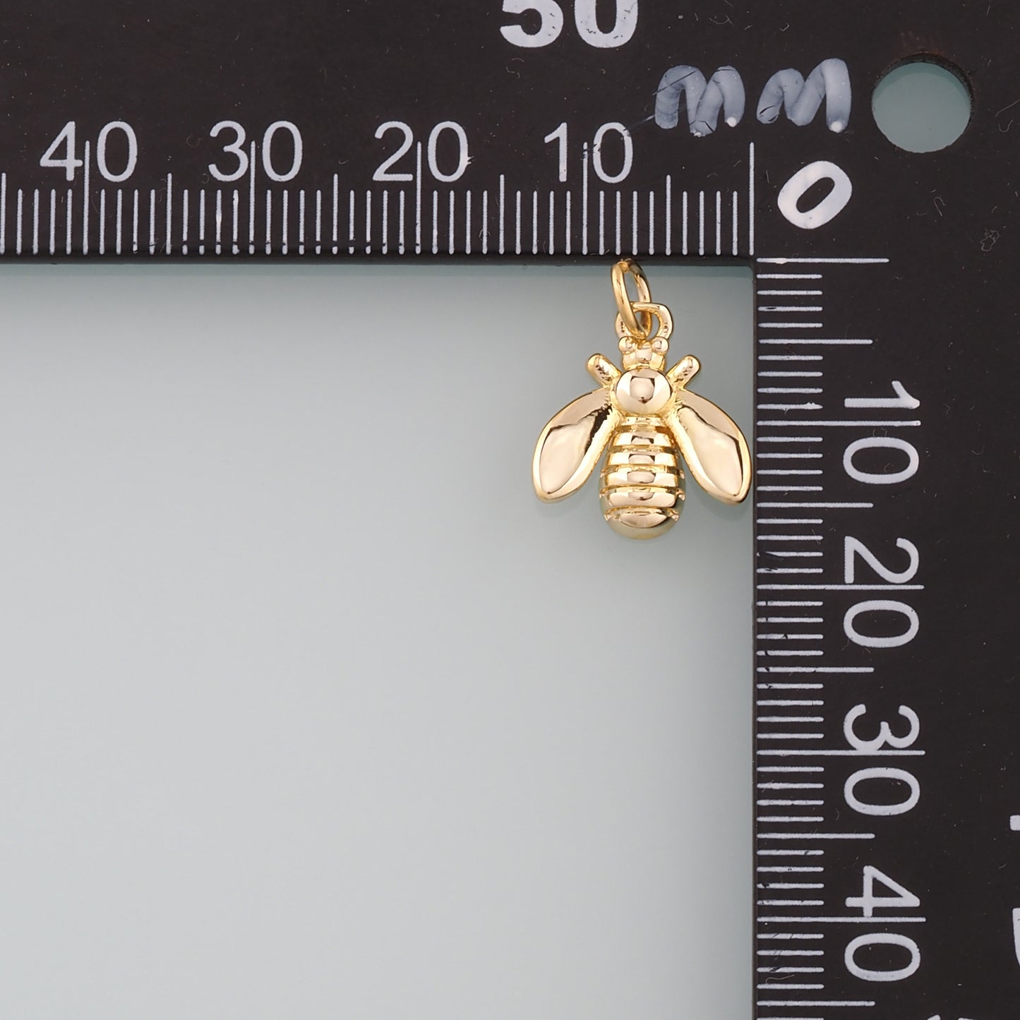 Gold Insect Charms,18K Gold Filled Bee Pendant,Dainty Bee Charm Bracelet Necklace for DIY Jewelry Making Supply