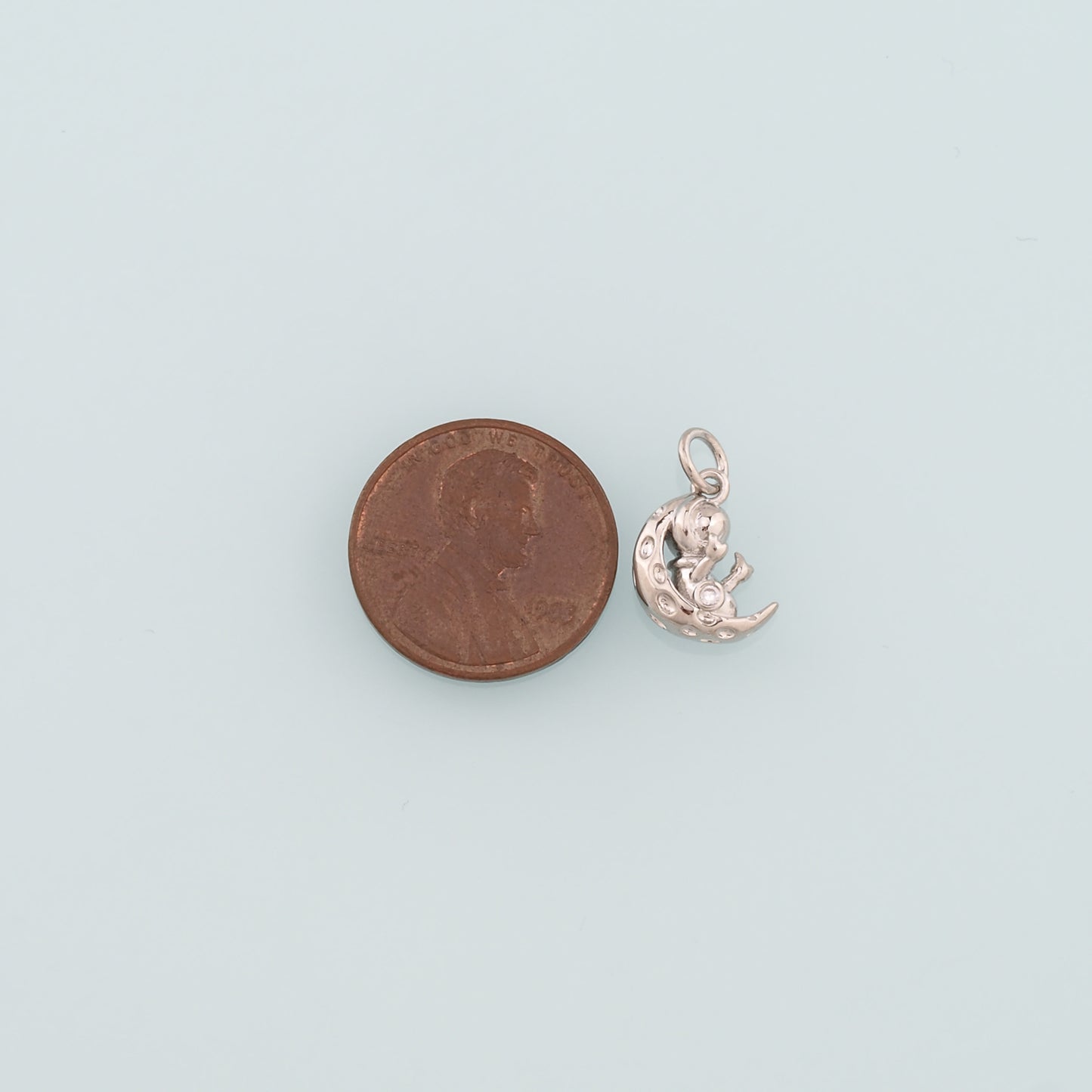 Gold Moon Charms,18K Gold Filled Astronaut Pendant,Dainty Astronaut Charm Bracelet Necklace for DIY Jewelry Making Supply