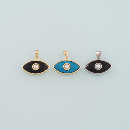 Gold Evil Eye Charms,18K Gold Filled Evil Eye Pendant,Enamel Eye Charm Bracelet Necklace for DIY Jewelry Making Supply