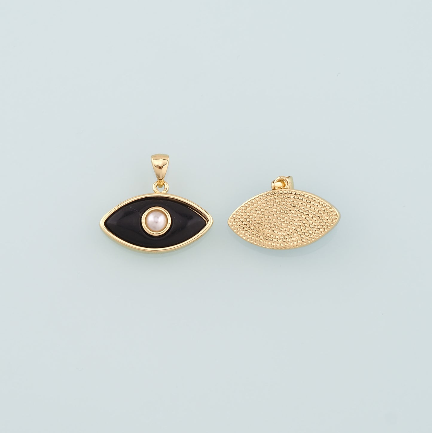 Gold Evil Eye Charms,18K Gold Filled Evil Eye Pendant,Enamel Eye Charm Bracelet Necklace for DIY Jewelry Making Supply