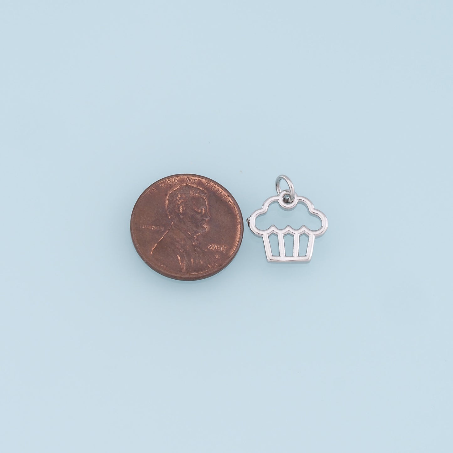 Gold Cake Charms,18K Gold Filled Cake Pendant,Cute Cake Charm Bracelet Necklace for DIY Jewelry Making Supply