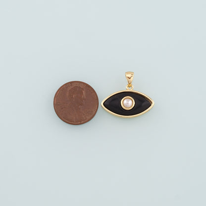 Gold Evil Eye Charms,18K Gold Filled Evil Eye Pendant,Enamel Eye Charm Bracelet Necklace for DIY Jewelry Making Supply