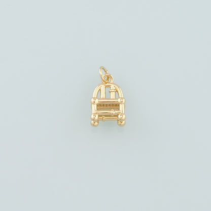 Gold Furniture Charms,18K Gold Filled Chair Pendant,Dainty Chair Charm Bracelet Necklace for DIY Jewelry Making Supply
