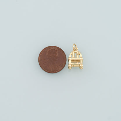 Gold Furniture Charms,18K Gold Filled Chair Pendant,Dainty Chair Charm Bracelet Necklace for DIY Jewelry Making Supply
