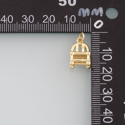 Gold Furniture Charms,18K Gold Filled Chair Pendant,Dainty Chair Charm Bracelet Necklace for DIY Jewelry Making Supply