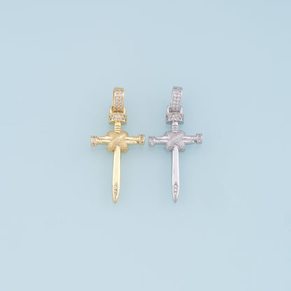 Gold Cross Charms,18K Gold Filled Cross Pendant,Cross Charm Bracelet Necklace for DIY Jewelry Making Supply