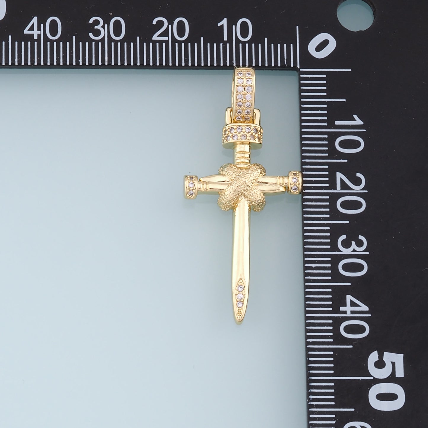 Gold Cross Charms,18K Gold Filled Cross Pendant,Cross Charm Bracelet Necklace for DIY Jewelry Making Supply