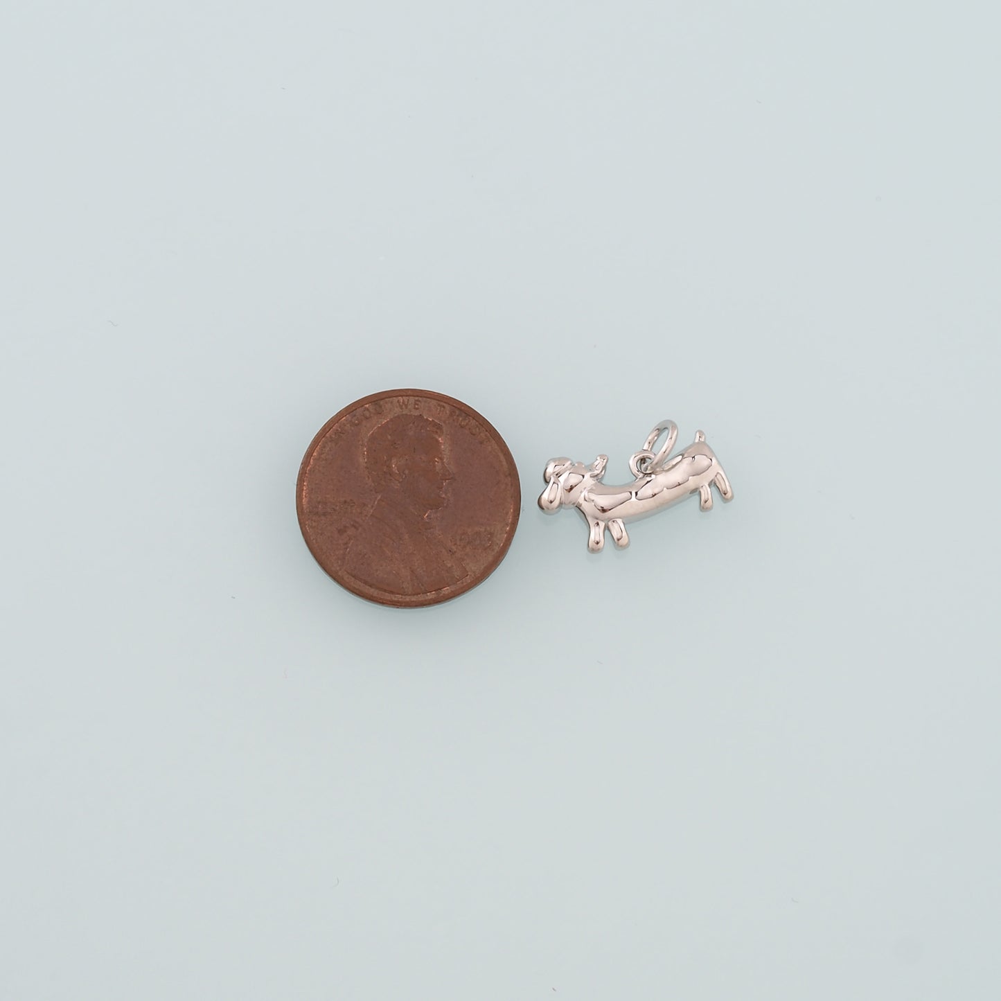 Gold Dog Charms,18K Gold Filled Dog Pendant,Cute Dog Charm Bracelet Necklace for DIY Jewelry Making Supply