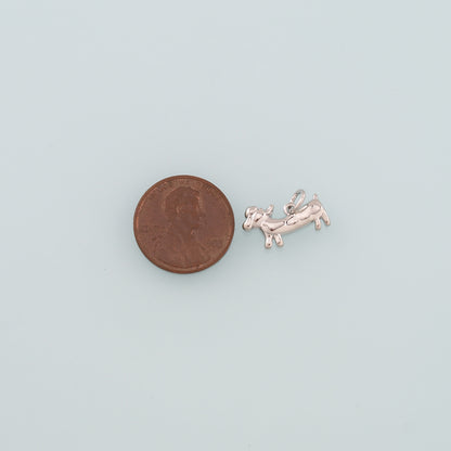 Gold Dog Charms,18K Gold Filled Dog Pendant,Cute Dog Charm Bracelet Necklace for DIY Jewelry Making Supply