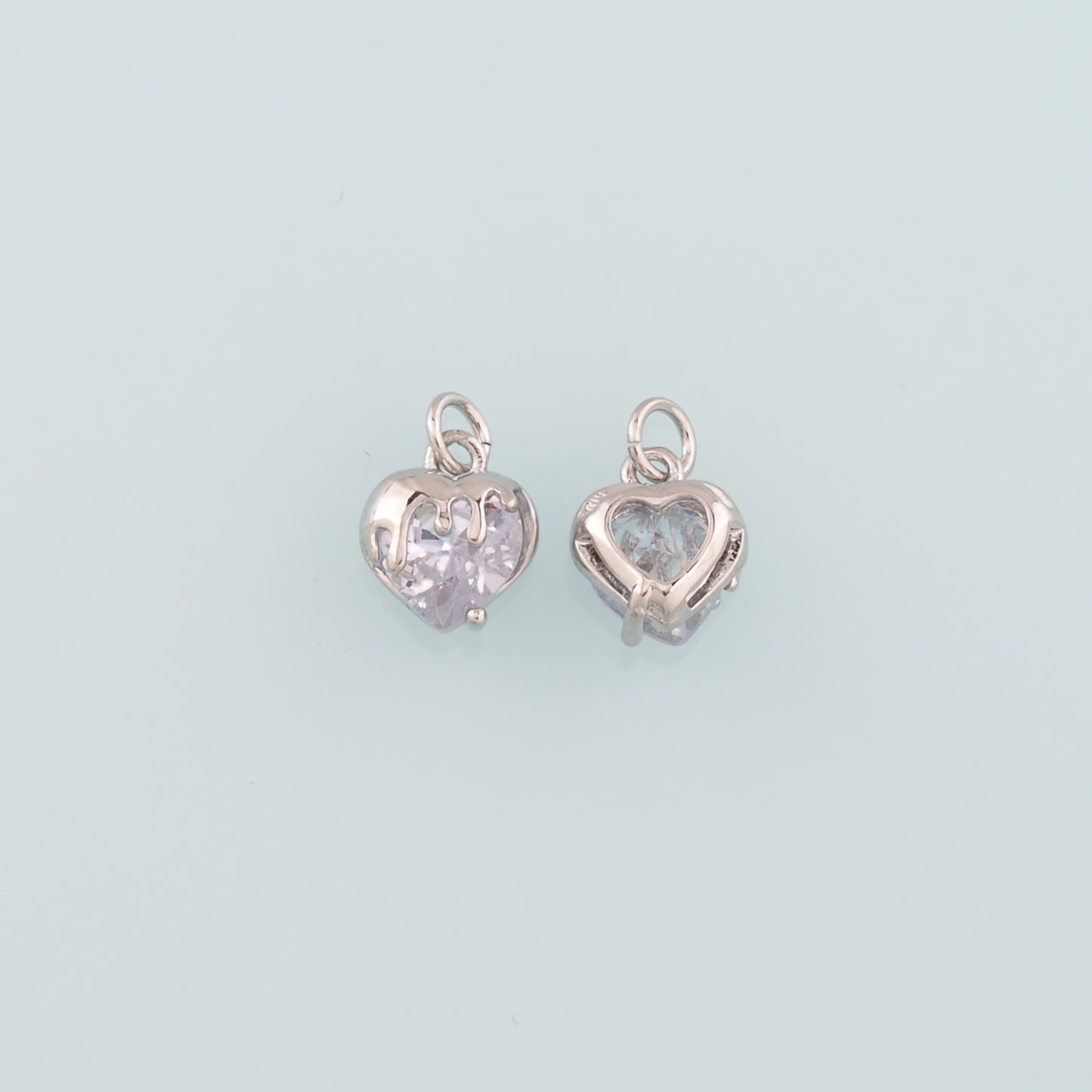 Gold Heart Charms,18K Gold Filled Heart Pendant,Dainty Heart Charm Bracelet Necklace for DIY Jewelry Making Supply
