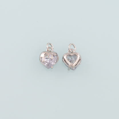 Gold Heart Charms,18K Gold Filled Heart Pendant,Dainty Heart Charm Bracelet Necklace for DIY Jewelry Making Supply