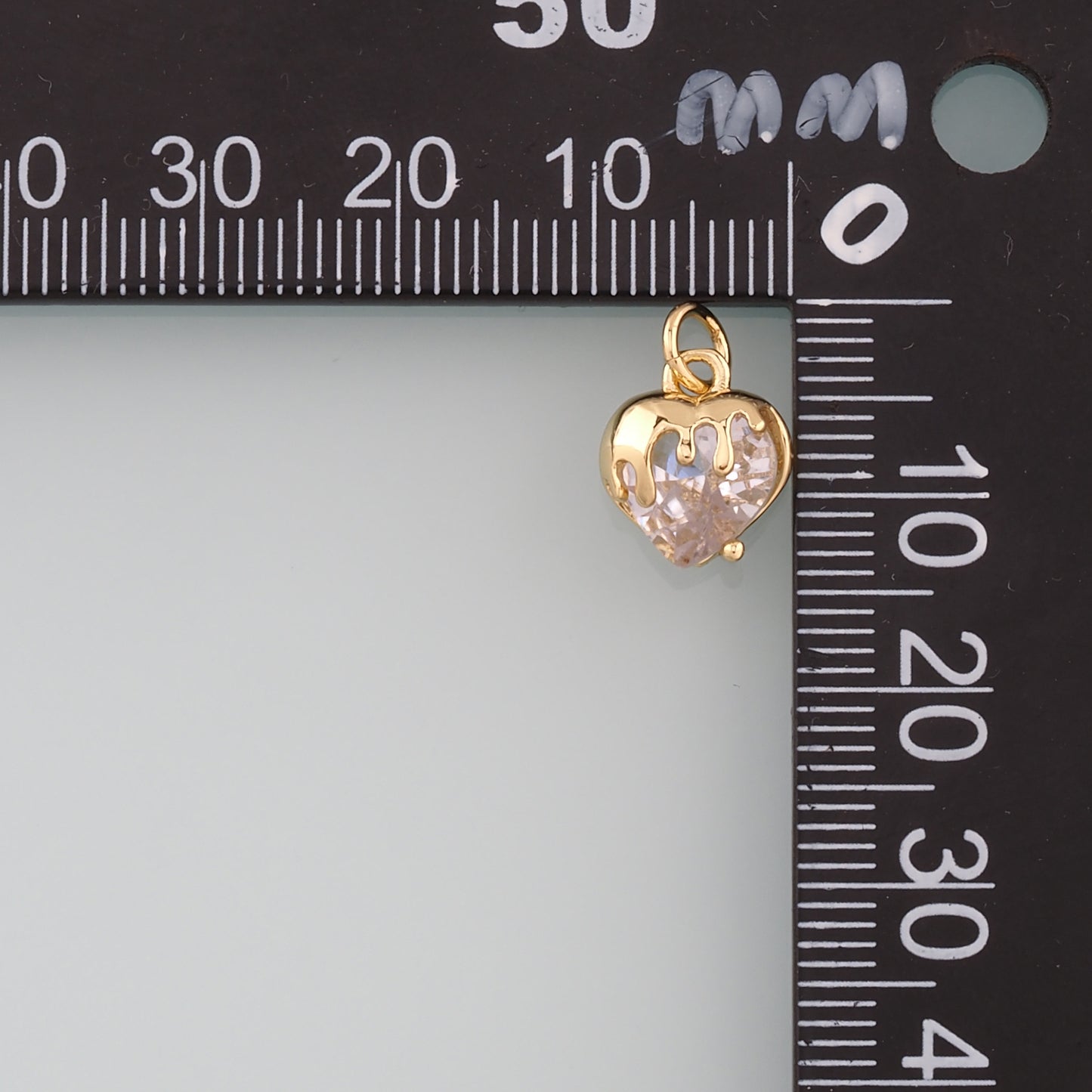 Gold Heart Charms,18K Gold Filled Heart Pendant,Dainty Heart Charm Bracelet Necklace for DIY Jewelry Making Supply