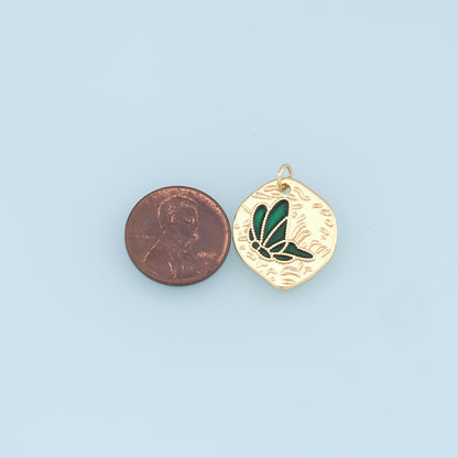 Gold Butterfly Charms,18K Gold Filled Butterfly Pendant,Enamel Butterfly Charm Bracelet Necklace for DIY Jewelry Making Supply