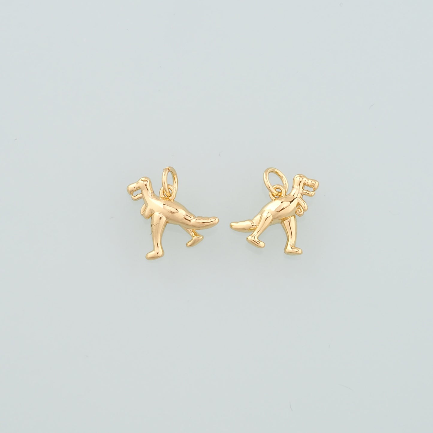 18K Gold Filled Dinosaur Pendant,Dainty Dinosaur Charm Bracelet Necklace for DIY Jewelry Making Supply