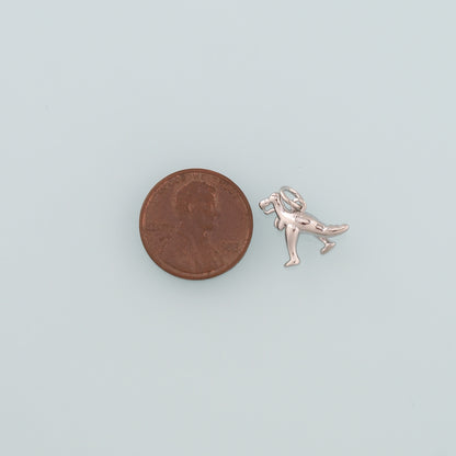 18K Gold Filled Dinosaur Pendant,Dainty Dinosaur Charm Bracelet Necklace for DIY Jewelry Making Supply