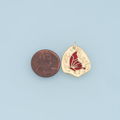 Gold Butterfly Charms,18K Gold Filled Butterfly Pendant,Enamel Butterfly Charm Bracelet Necklace for DIY Jewelry Making Supply
