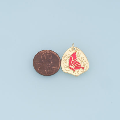 Gold Butterfly Charms,18K Gold Filled Butterfly Pendant,Enamel Butterfly Charm Bracelet Necklace for DIY Jewelry Making Supply