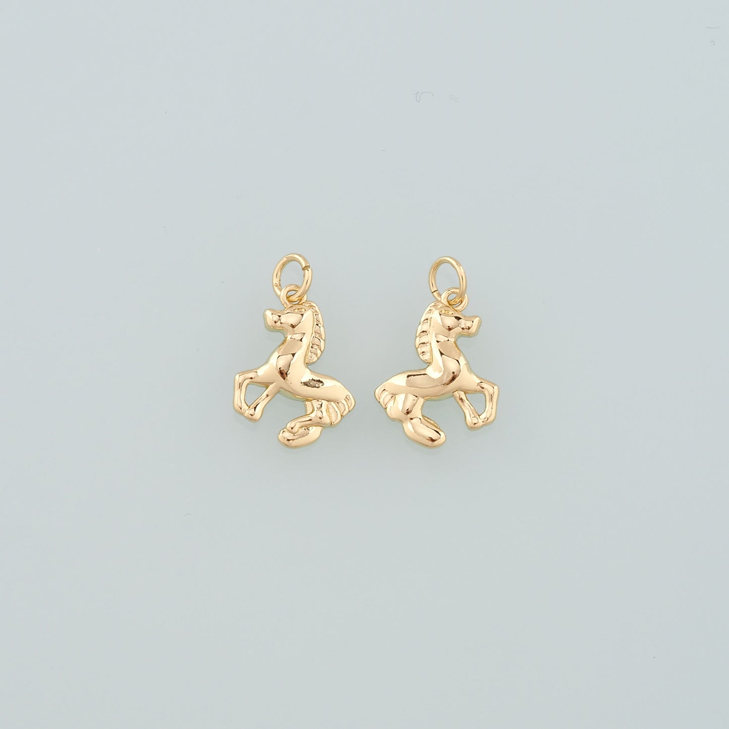 Gold Horse Charms,18K Gold Filled Horse Pendant,Animal Charm Bracelet Necklace for DIY Jewelry Making Supply