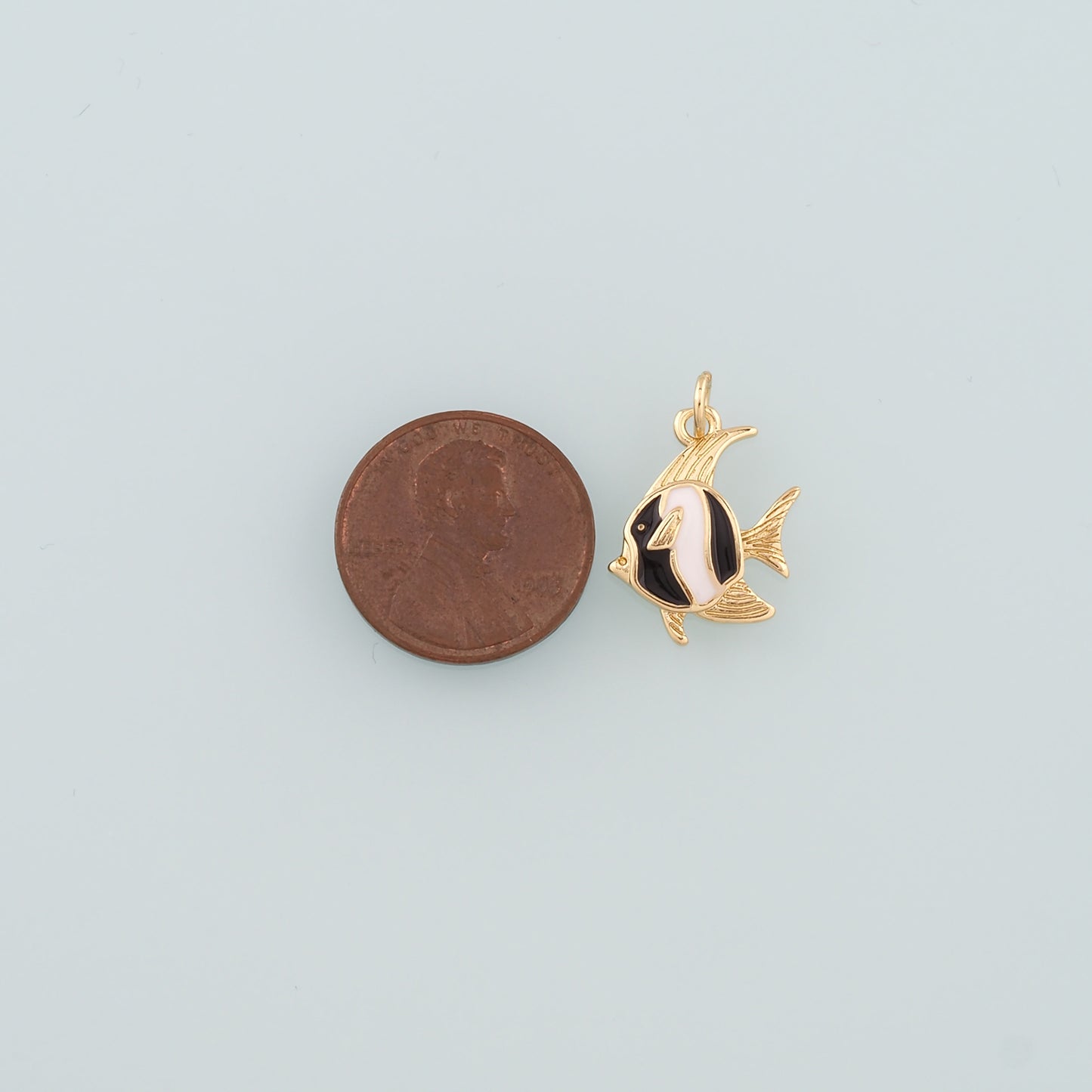 Gold Fish Charms,18K Gold Filled Fish Pendant,Enamel Fish Charm Bracelet Necklace for DIY Jewelry Making Supply
