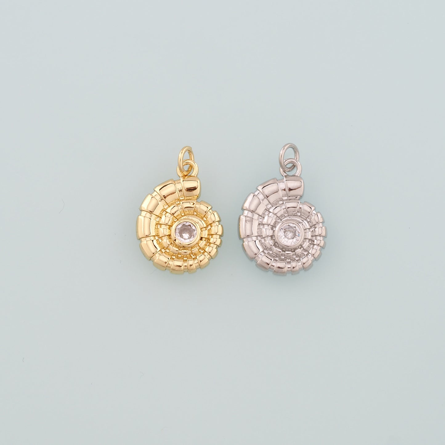 Gold Shell Charms,18K Gold Filled Conch Pendant,Conch Shell Charm Bracelet Necklace for DIY Jewelry Making Supply
