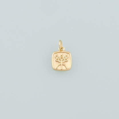 Gold Lotus Charms,18K Gold Filled Lotus Pendant,Dainty Lotus Charm Bracelet Necklace for DIY Jewelry Making Supply