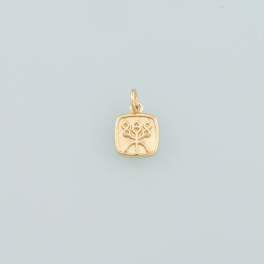 Gold Lotus Charms,18K Gold Filled Lotus Pendant,Dainty Lotus Charm Bracelet Necklace for DIY Jewelry Making Supply