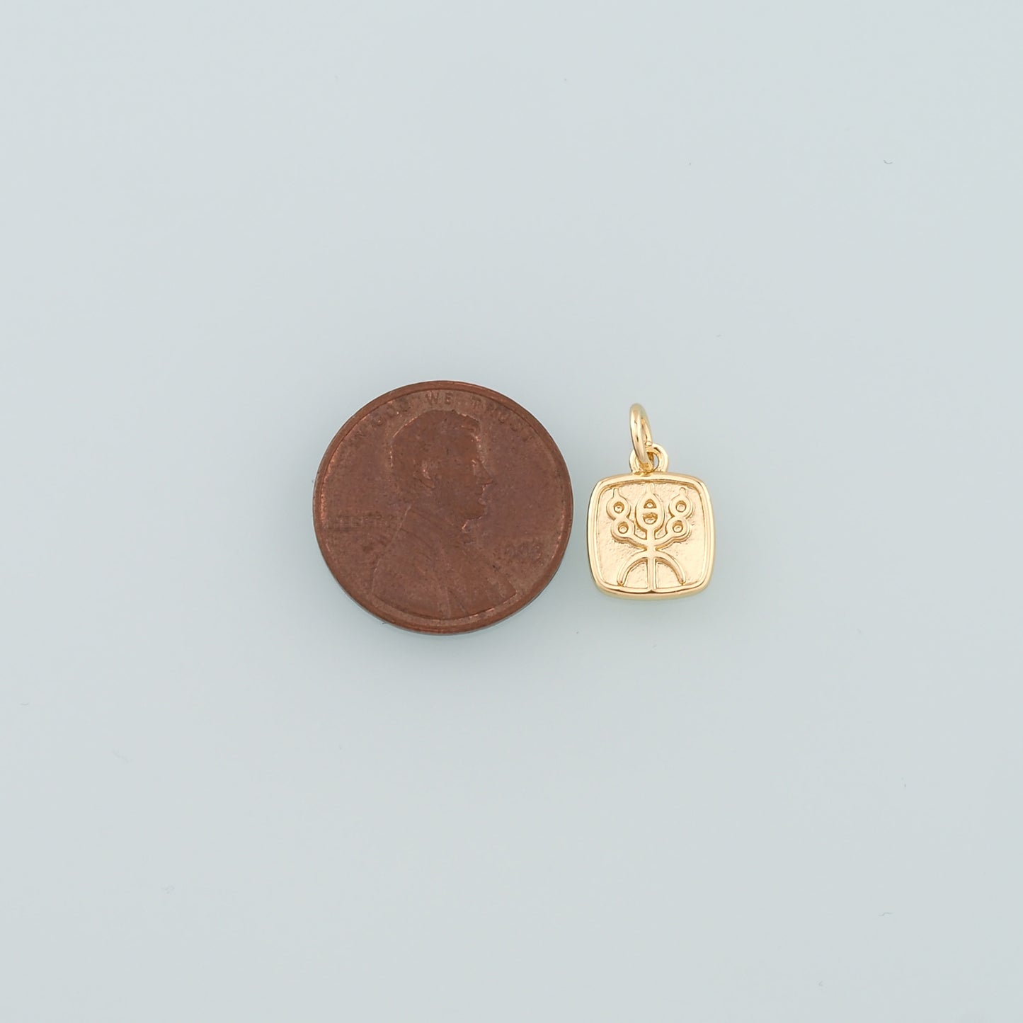 Gold Lotus Charms,18K Gold Filled Lotus Pendant,Dainty Lotus Charm Bracelet Necklace for DIY Jewelry Making Supply