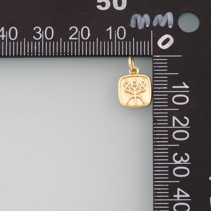 Gold Lotus Charms,18K Gold Filled Lotus Pendant,Dainty Lotus Charm Bracelet Necklace for DIY Jewelry Making Supply