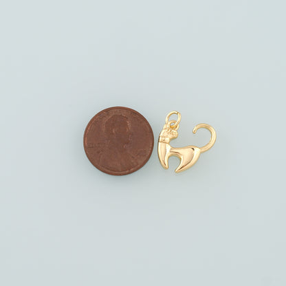 Gold Cat Charms,18K Gold Filled Cat Pendant,Cute Cat Charm Bracelet Necklace for DIY Jewelry Making Supply