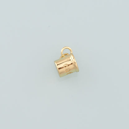 Gold Cup Charms,18K Gold Filled Coffee Cup Pendant,Cup Charm Bracelet Necklace for DIY Jewelry Making Supply