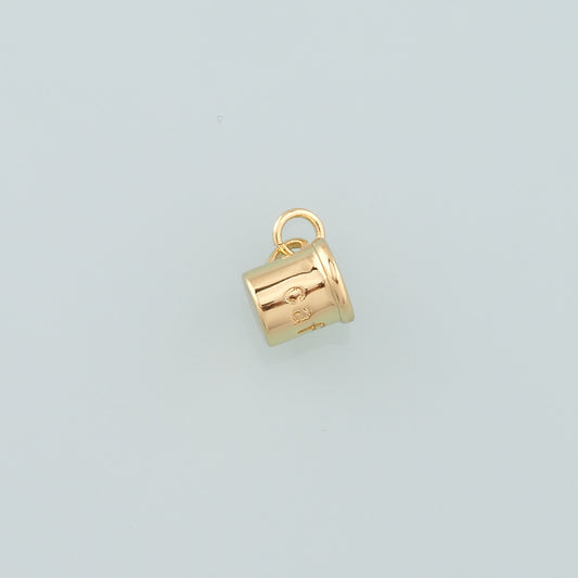 Gold Cup Charms,18K Gold Filled Coffee Cup Pendant,Cup Charm Bracelet Necklace for DIY Jewelry Making Supply