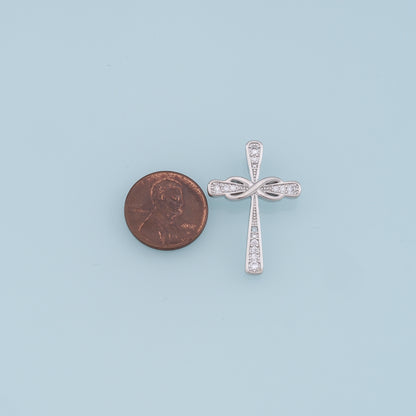 Gold Cross Charms,18K Gold Filled Cross Pendant,Cross Charm Bracelet Necklace for DIY Jewelry Making Supply
