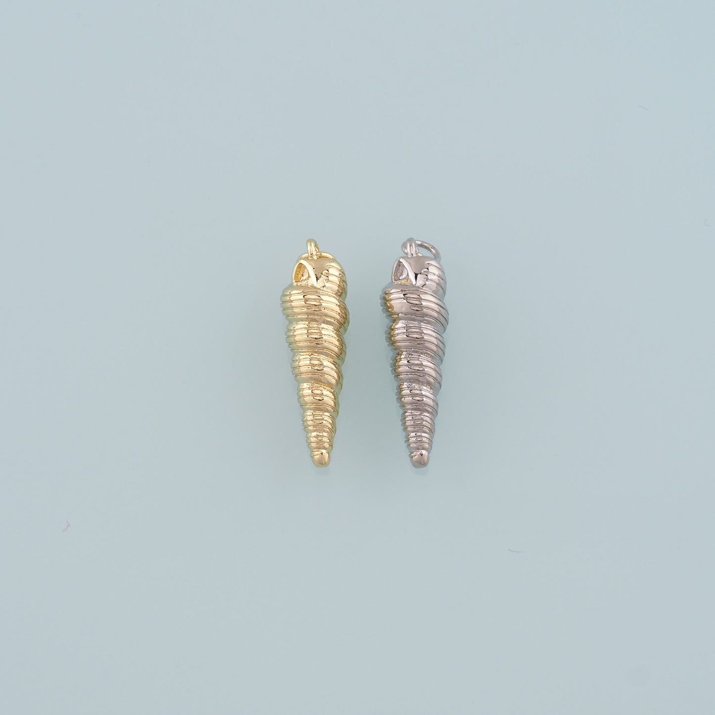Gold Conch Charms,18K Gold Filled Conch Pendant,Conch Shell Charm Bracelet Necklace for DIY Jewelry Making Supply
