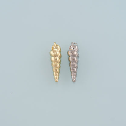 Gold Conch Charms,18K Gold Filled Conch Pendant,Conch Shell Charm Bracelet Necklace for DIY Jewelry Making Supply