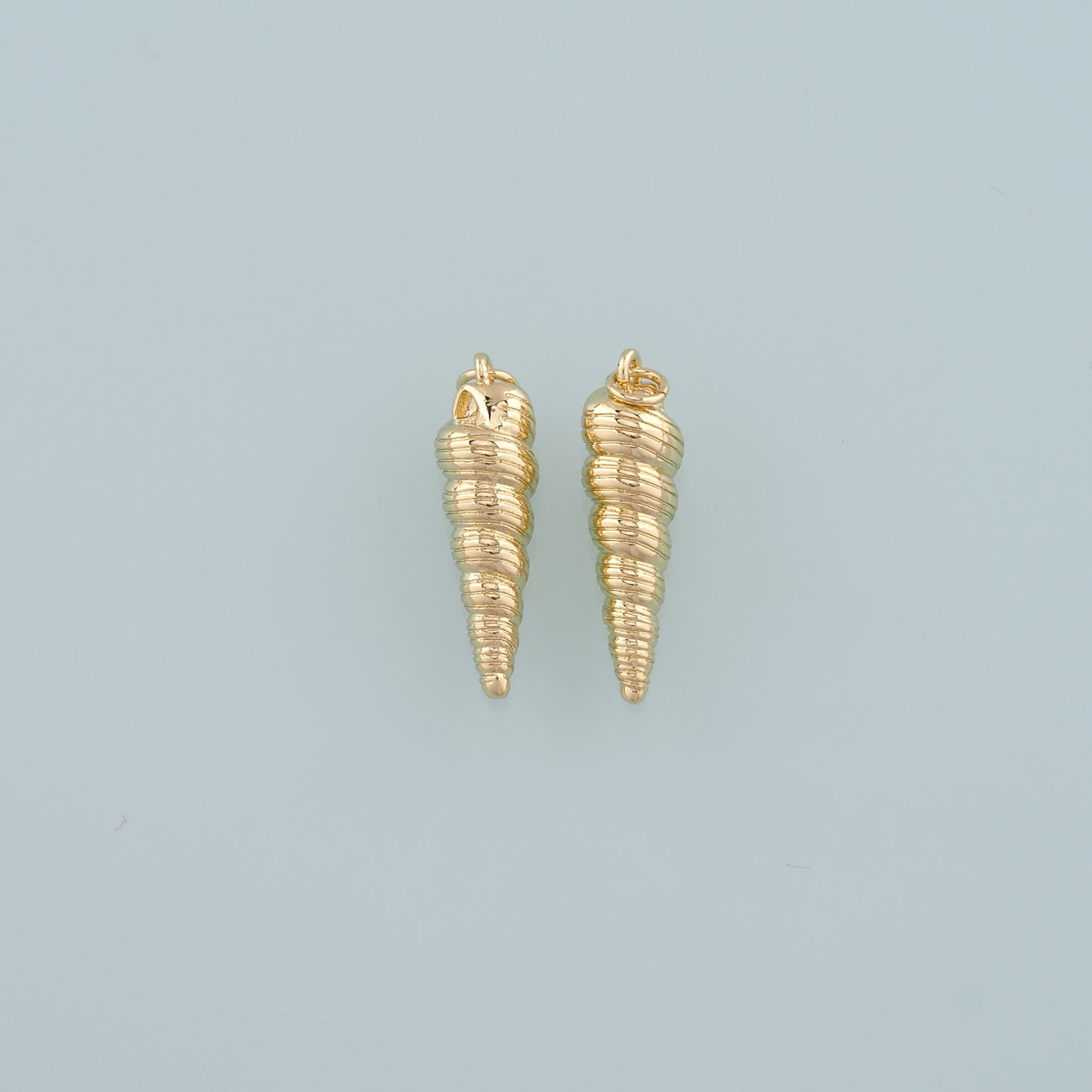 Gold Conch Charms,18K Gold Filled Conch Pendant,Conch Shell Charm Bracelet Necklace for DIY Jewelry Making Supply