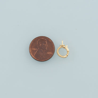 18K Gold Filled Round Carabiner Clasp,Carabiner Lock Connector,Spring Push Gate for DIY Jewelry Clasp Finding Necklace Bracelet