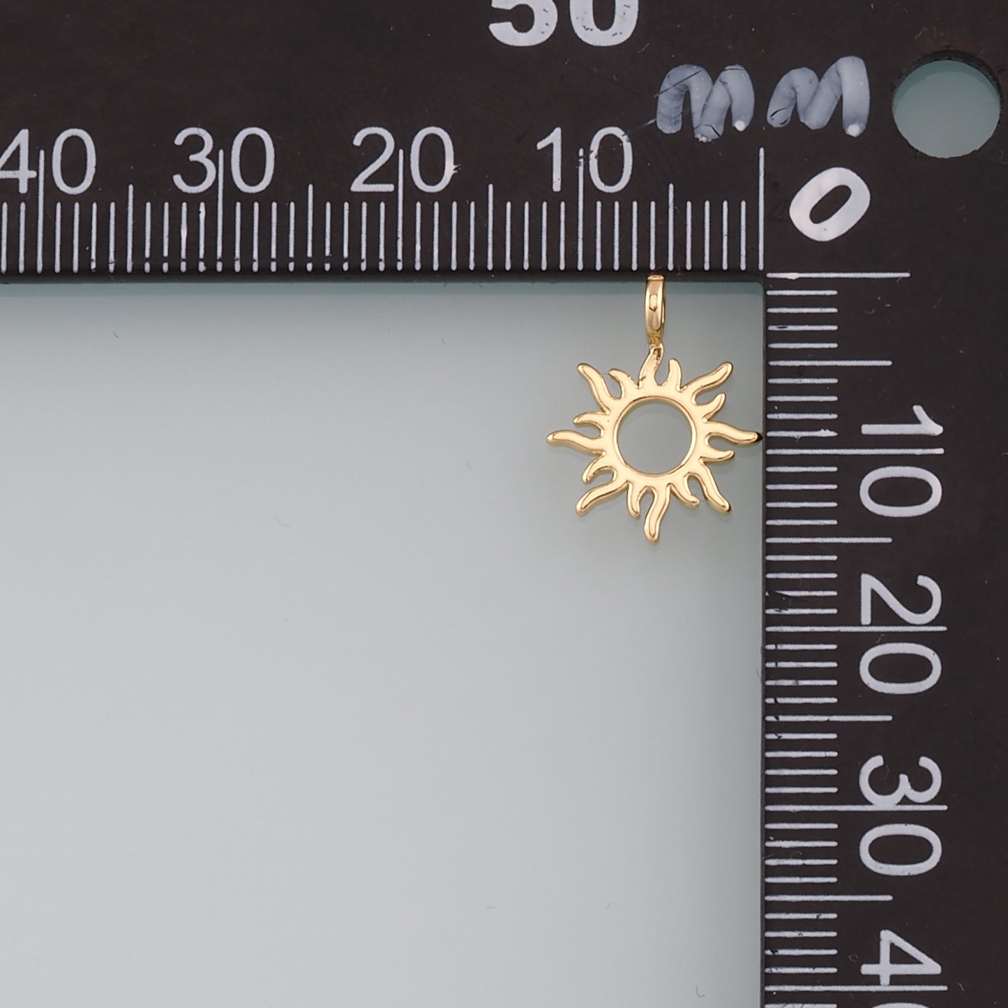 Gold Sun Charms,18K Gold Filled Sun Pendant,Dainty Celestial Charm Bracelet Necklace for DIY Jewelry Making Supply