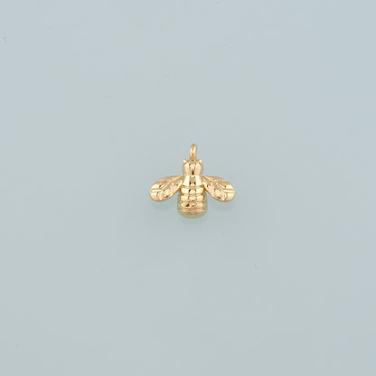 Gold Insect Charms,18K Gold Filled Bee Pendant,Dainty Bee Charm Bracelet Necklace for DIY Jewelry Making Supply