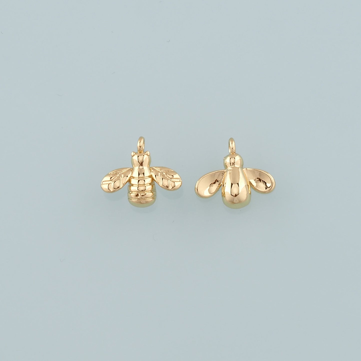 Gold Insect Charms,18K Gold Filled Bee Pendant,Dainty Bee Charm Bracelet Necklace for DIY Jewelry Making Supply