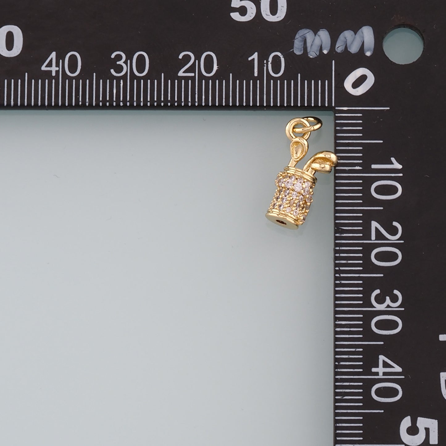 Gold Golf Charms,18K Gold Filled Golf Clubs Pendant,CZ Micro Pave Golf Clubs Charm Bracelet Necklace for DIY Jewelry Making Supply