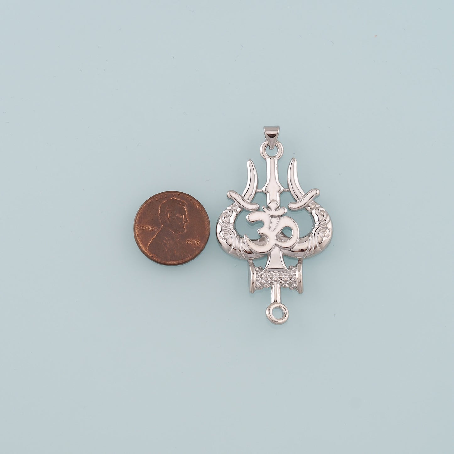18K Gold Filled Om Pendant,Yoga Charm Bracelet Necklace for DIY Jewelry Making Supply