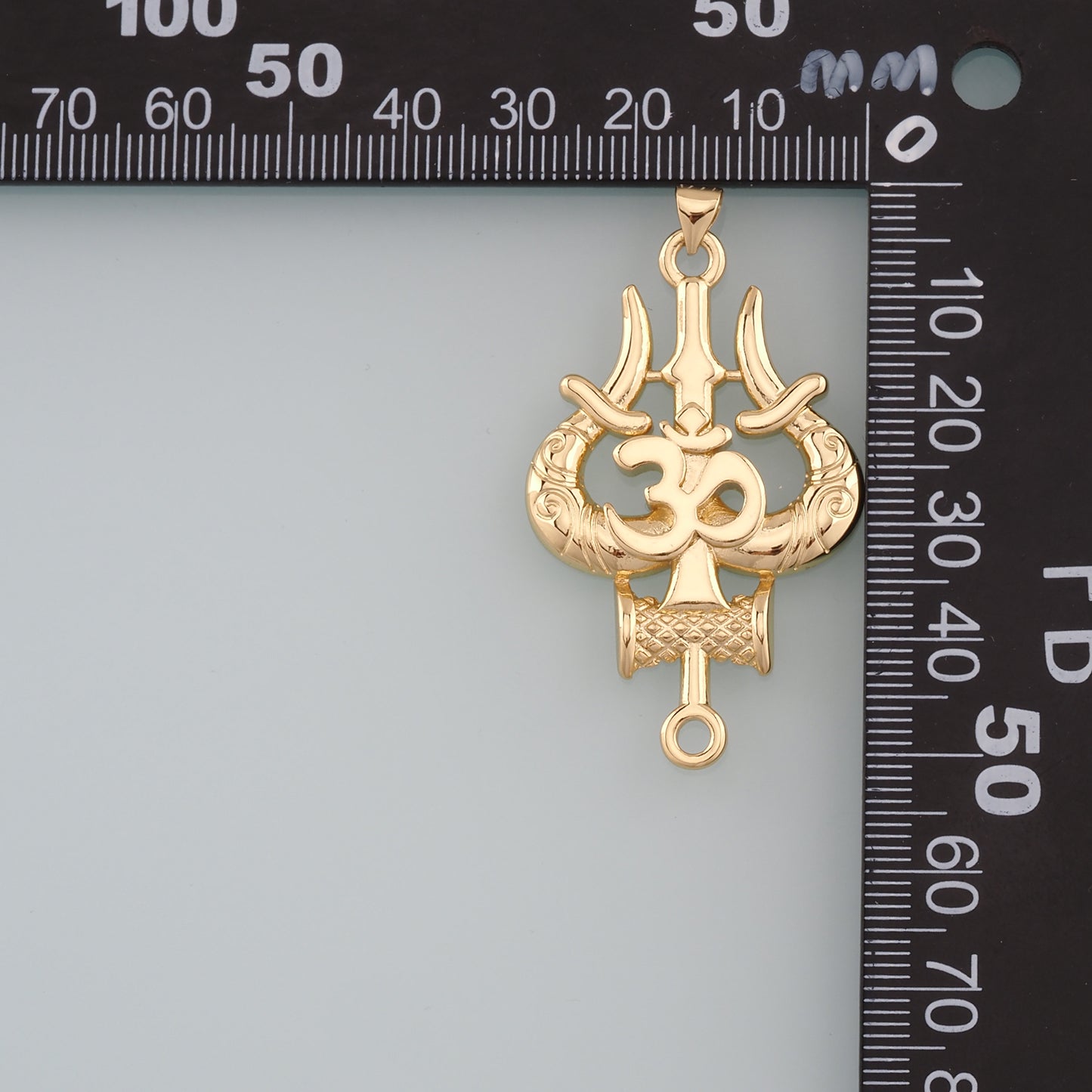 18K Gold Filled Om Pendant,Yoga Charm Bracelet Necklace for DIY Jewelry Making Supply