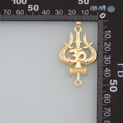 18K Gold Filled Om Pendant,Yoga Charm Bracelet Necklace for DIY Jewelry Making Supply